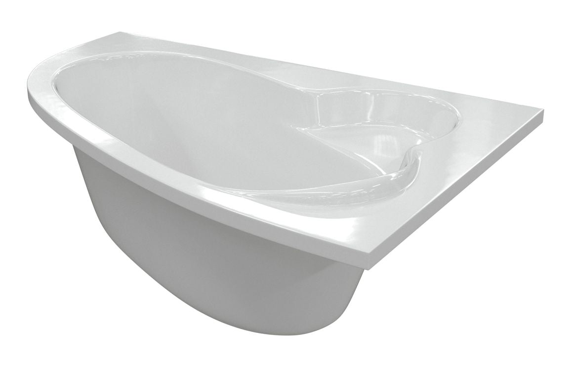 Aura Offset Corner Bath 1500x950x600mm with Legs