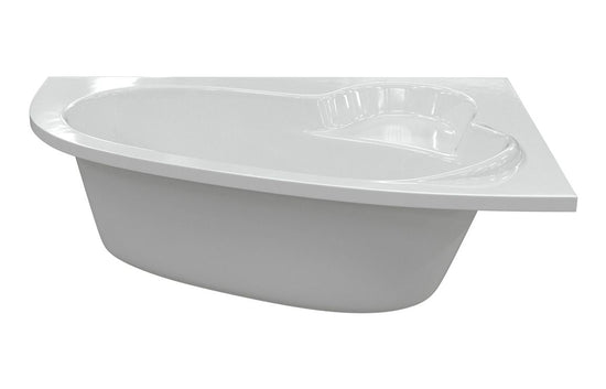 Aura Offset Corner Bath 1500x950x600mm with Legs