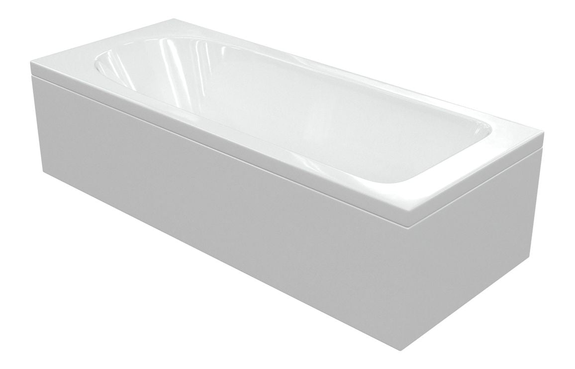 Aura D-Shape Single End Bath 1700x700x550mm (2TH) with Legs