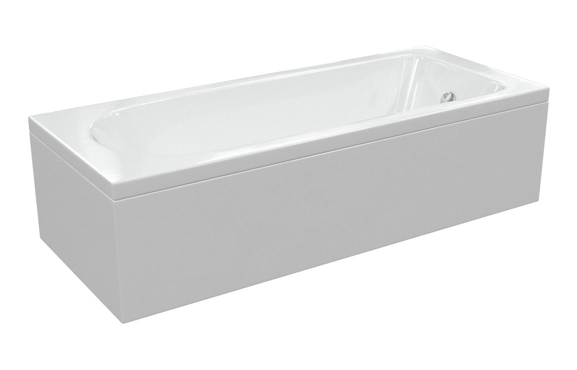 Aura D-Shape Single End SUPERCAST Bath 1700x700x550mm (2TH) with Legs