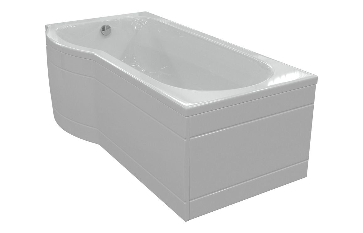 Aura P-Shape Single End Bath 1700x700-850x410mm