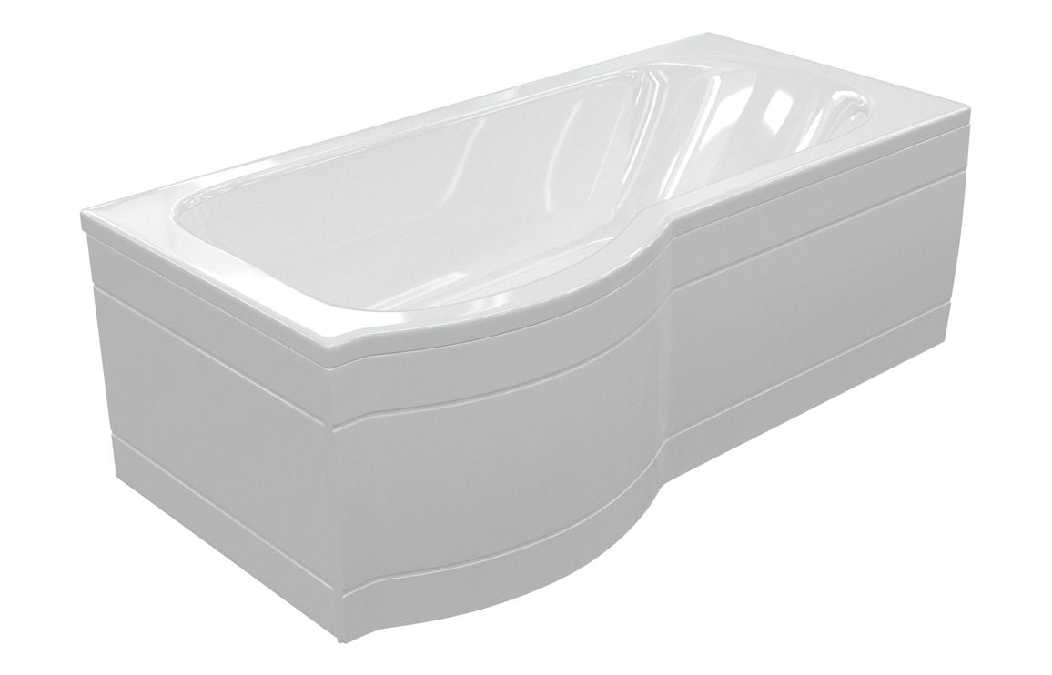 Aura P-Shape Single End Bath 1700x700-850x410mm