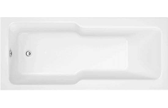 Aura Straight “C” Shower Bath 1700x750x550mm with Legs