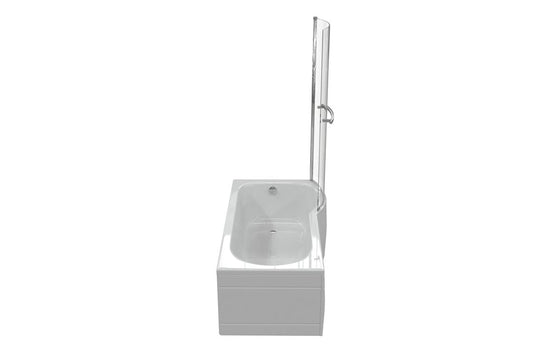 Aura P-Shape Shower Bath Panel & Screen 1700x700-850x410mm