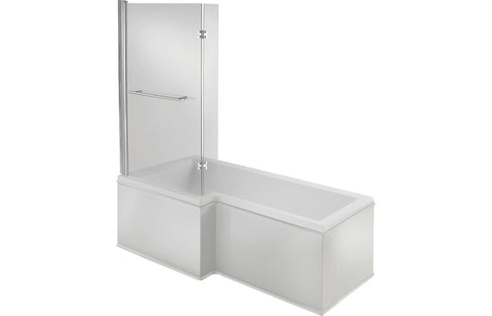 Aura L-Shape Shower Bath Pack 1700x850x560mm