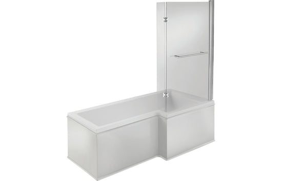 Aura L-Shape Shower Bath Pack 1700x850x560mm