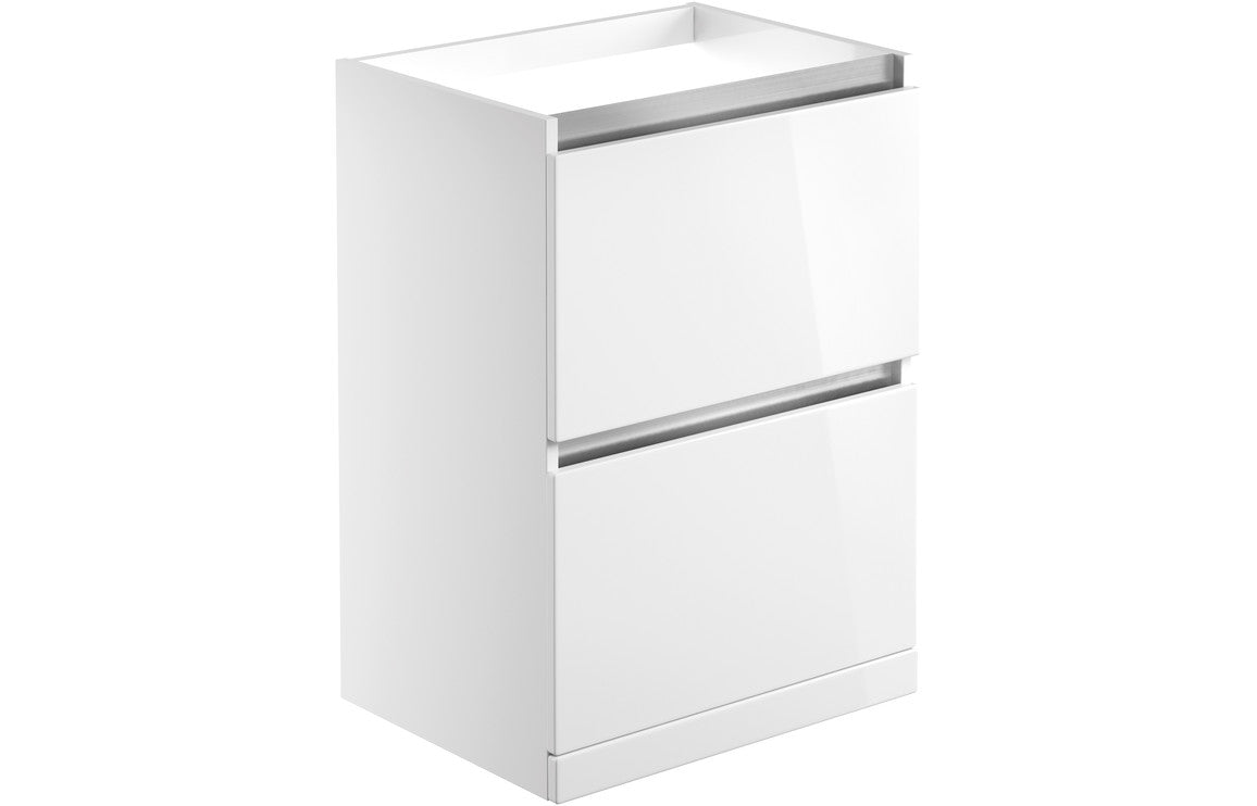 HRD 600mm 2 Drawer Floor Standing Basin Unit (No Top)