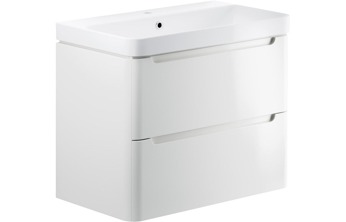 HRD 805mm 2 Drawer Wall Hung Basin Unit