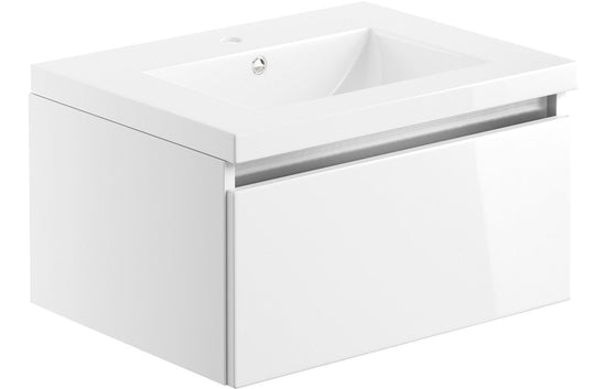 HRD 615mm 1 Drawer Wall Hung Basin Unit & Basin