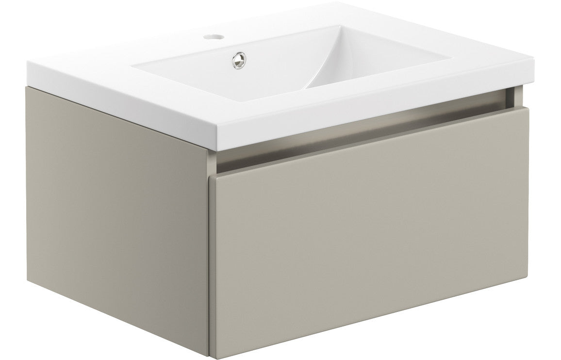 HRD 615mm 1 Drawer Wall Hung Basin Unit & Basin