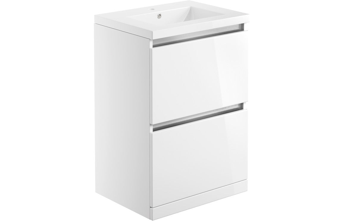 HRD 615mm 2 Drawer Floor Standing Basin Unit & Basin