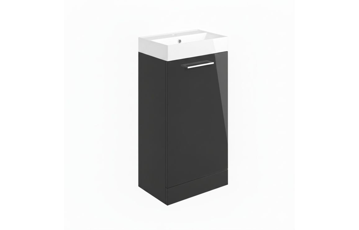 HRD 410mm Floor Standing 1 Door Basin Unit & 1TH Basin