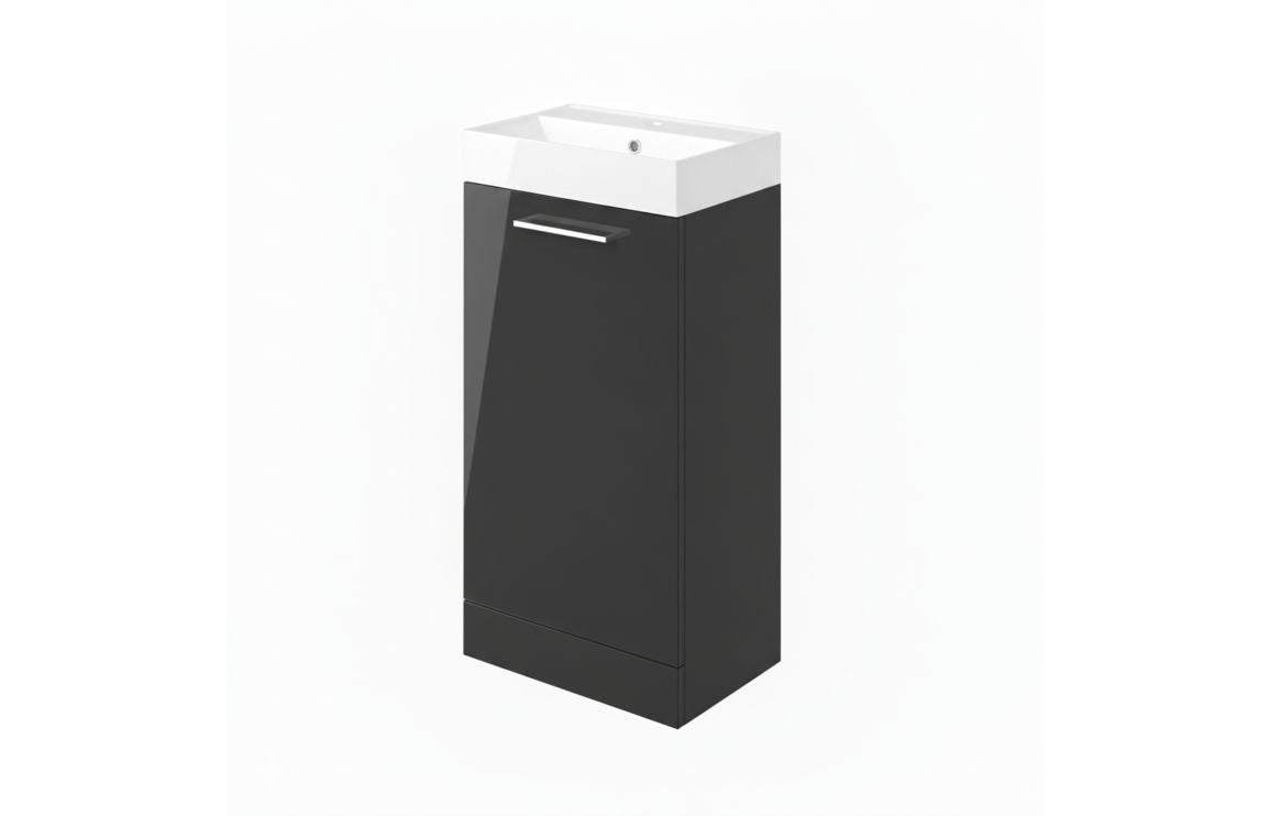 HRD 410mm Floor Standing 1 Door Basin Unit & 1TH Basin