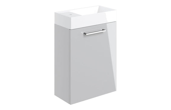 HRD 410mm Wall Hung 1 Door Basin Unit & 1TH Basin