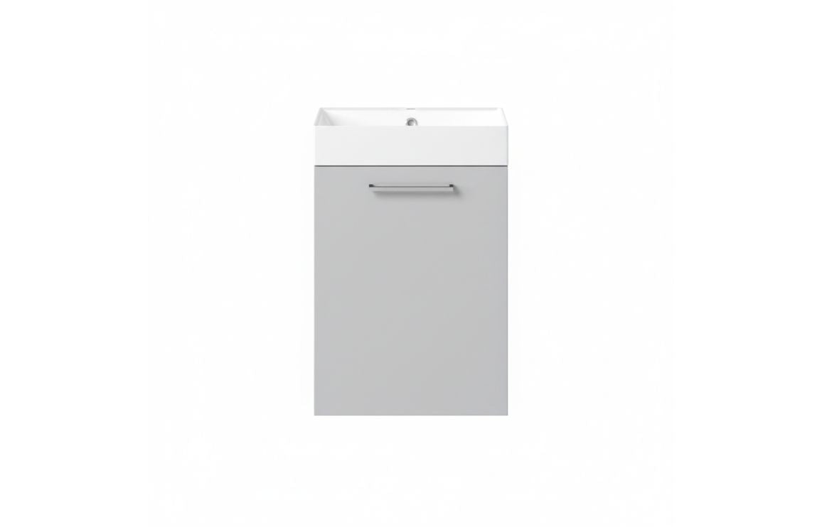 HRD 410mm Wall Hung 1 Door Basin Unit & 1TH Basin