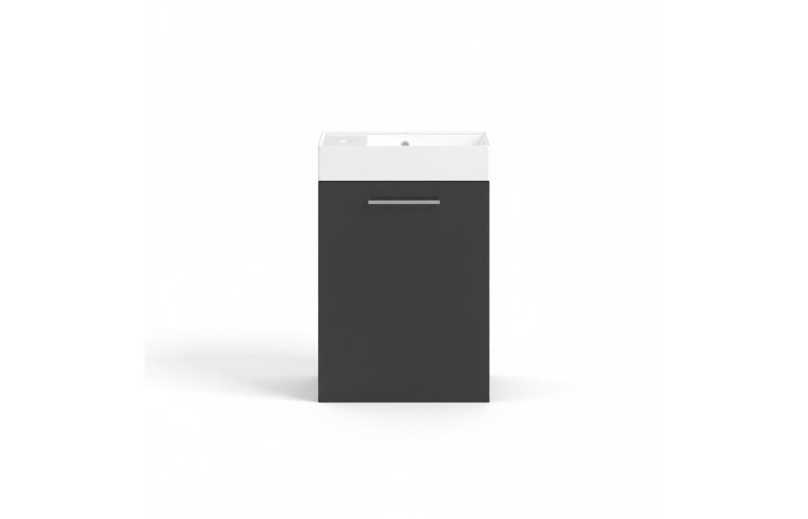 HRD 410mm Wall Hung 1 Door Basin Unit & 1TH Basin