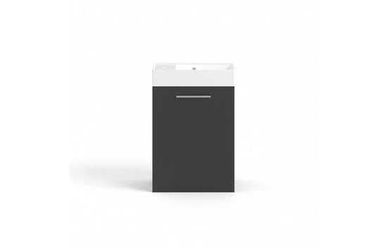 HRD 410mm Wall Hung 1 Door Basin Unit & 1TH Basin