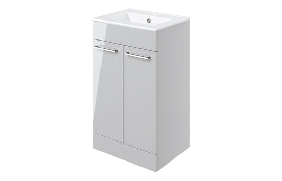 HRD 510mm Floor Standing 2 Door Basin Unit & 1TH Basin