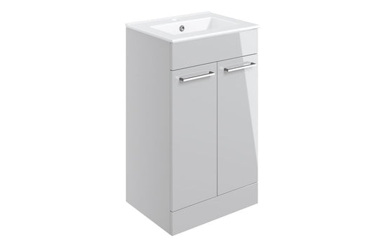 HRD 510mm Floor Standing 2 Door Basin Unit & 1TH Basin