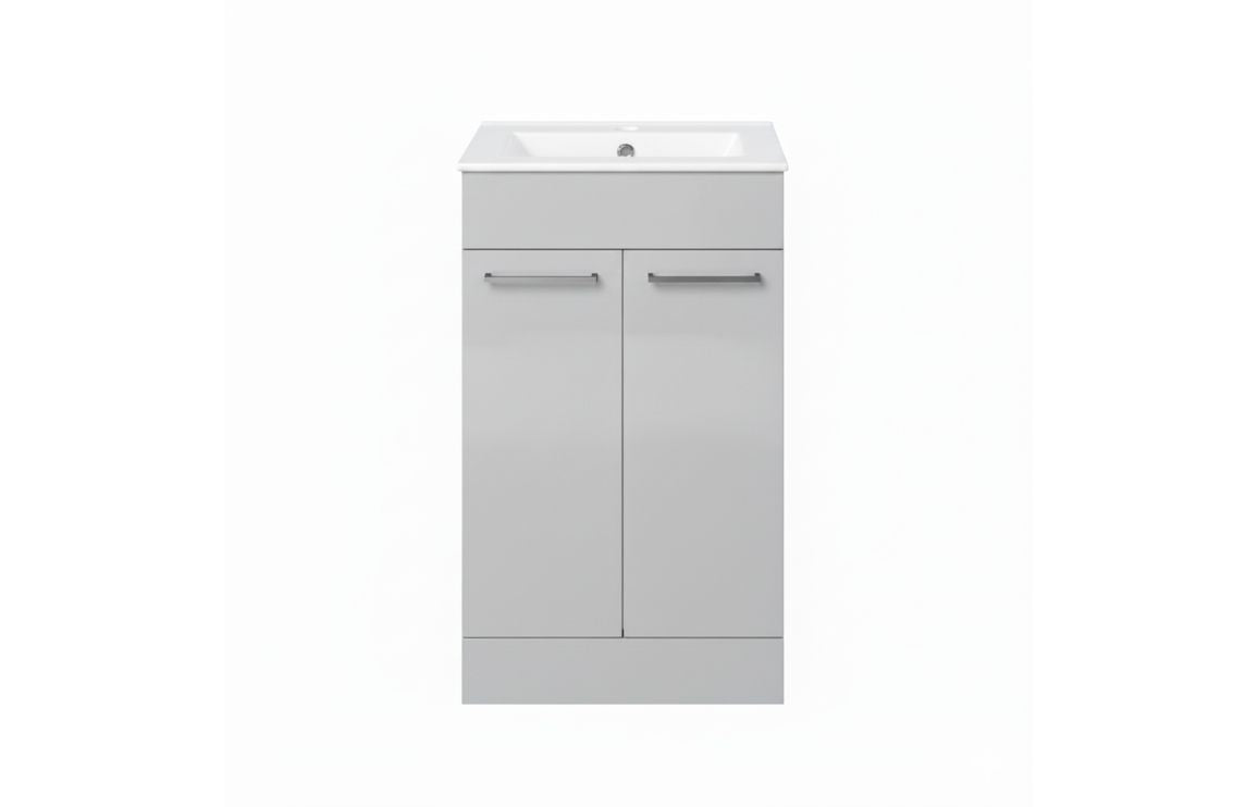 HRD 510mm Floor Standing 2 Door Basin Unit & 1TH Basin