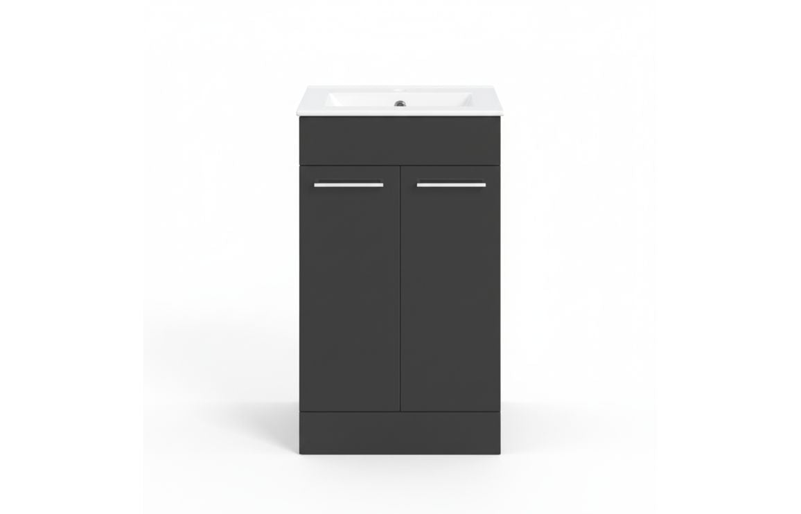 HRD 510mm Floor Standing 2 Door Basin Unit & 1TH Basin