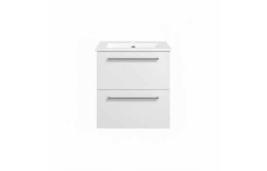 HRD 510mm Wall Hung 2 Drawer Basin Unit & 1TH Basin