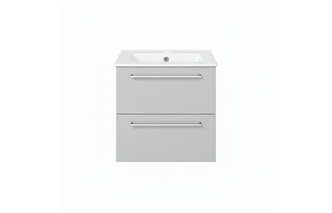 HRD 510mm Wall Hung 2 Drawer Basin Unit & 1TH Basin