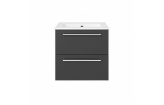 HRD 510mm Wall Hung 2 Drawer Basin Unit & 1TH Basin