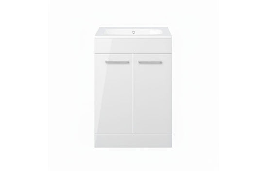 HRD 610mm Floor Standing 2 Door Basin Unit & 1TH Basin