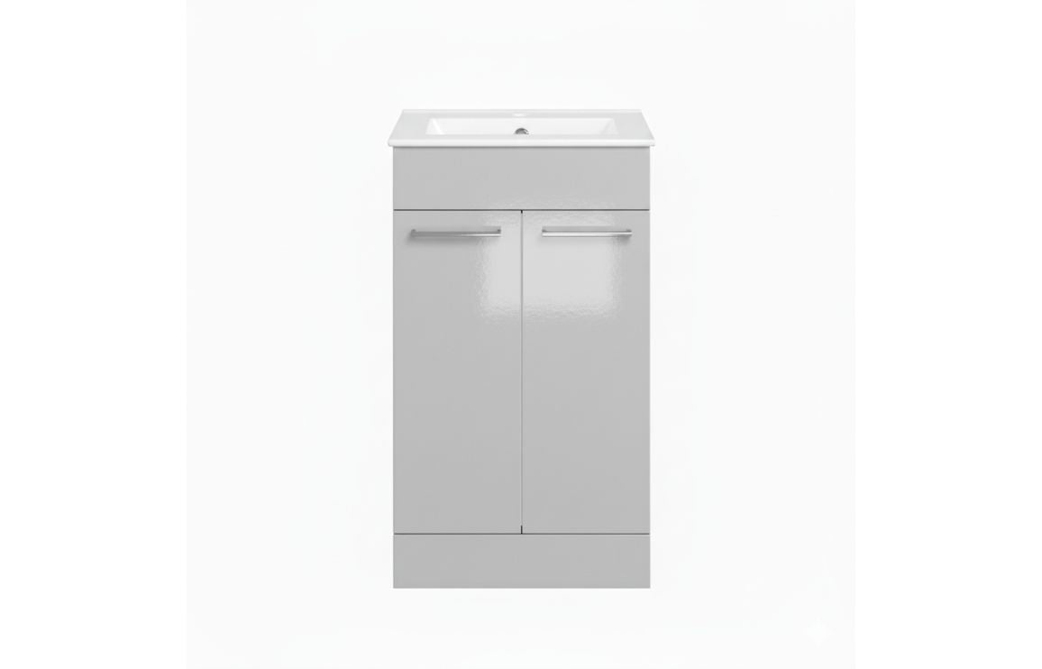 HRD 610mm Floor Standing 2 Door Basin Unit & 1TH Basin