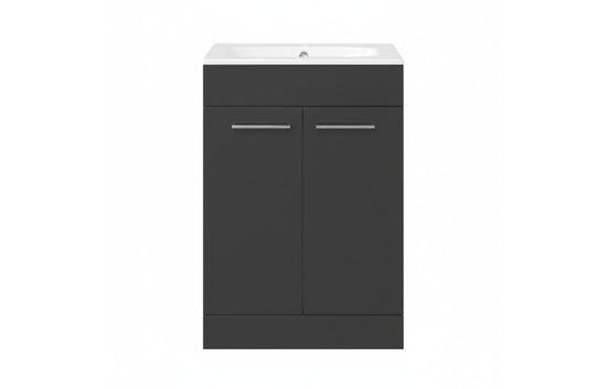 HRD 610mm Floor Standing 2 Door Basin Unit & 1TH Basin