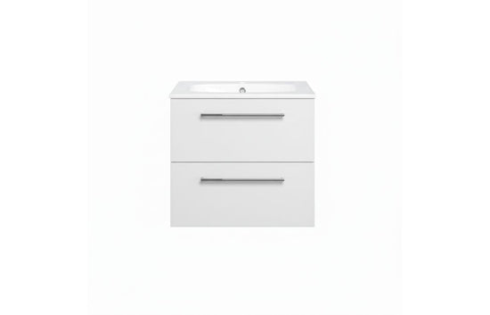 HRD 610mm Wall Hung 2 Drawer Basin Unit & 1TH Basin
