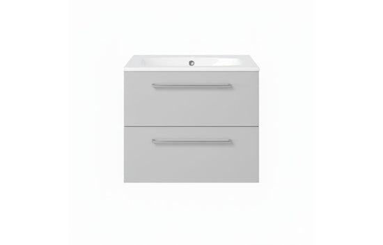 HRD 610mm Wall Hung 2 Drawer Basin Unit & 1TH Basin