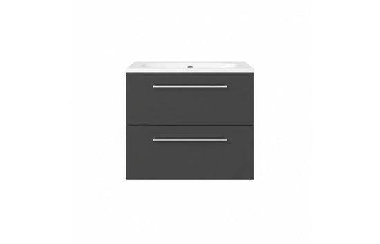 HRD 610mm Wall Hung 2 Drawer Basin Unit & 1TH Basin