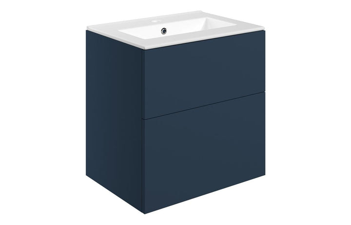 HRD 610mm Wall Hung 2 Drawer Basin Unit & 1TH Basin