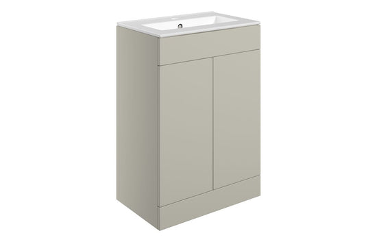 HRD 610mm Floor Standing 2 Door Basin Unit & 1TH Basin