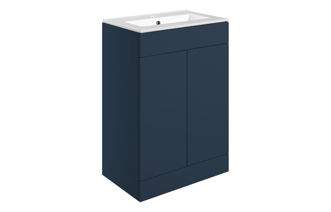 HRD 610mm Floor Standing 2 Door Basin Unit & 1TH Basin
