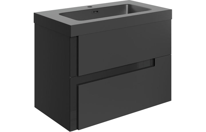HRD 805mm Wall Hung 2 Drawer Basin Unit & 1TH Basin
