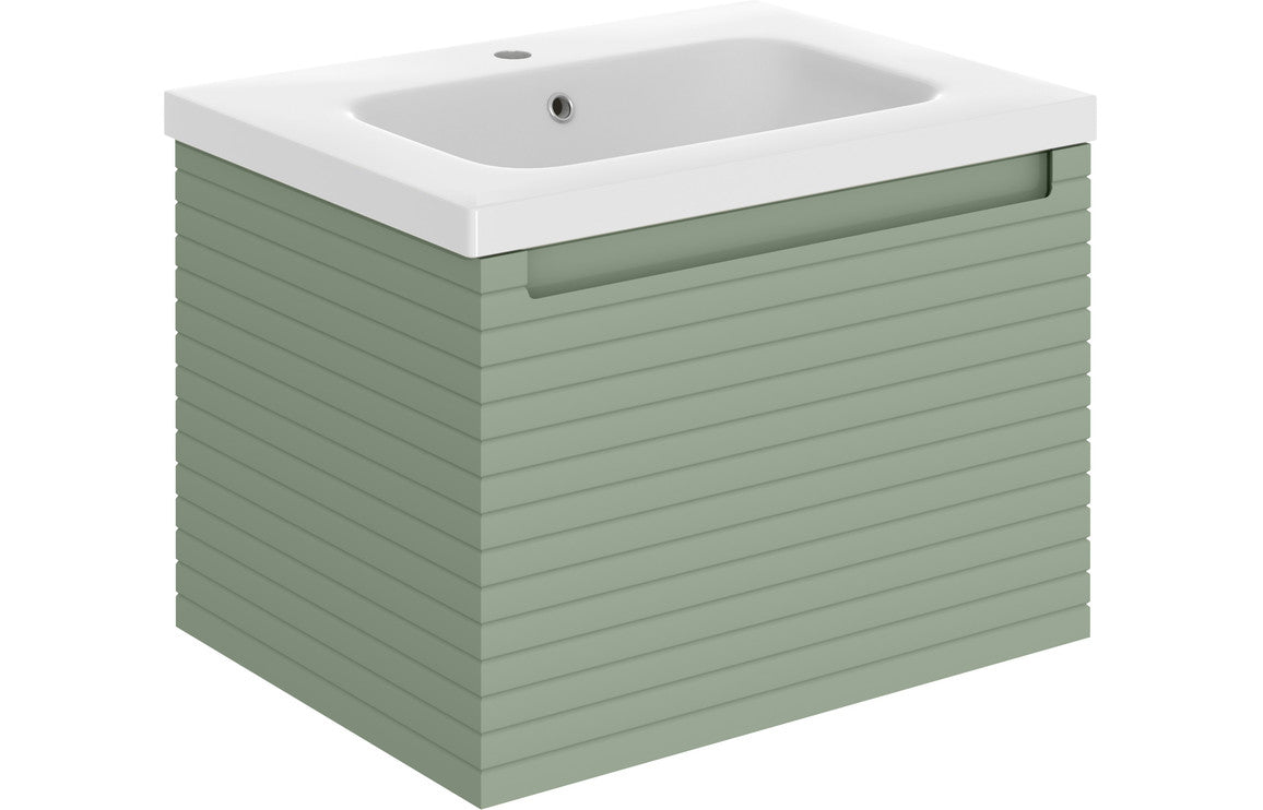 HRD 615mm Wall Hung 1 Drawer Basin Unit & 1TH Basin