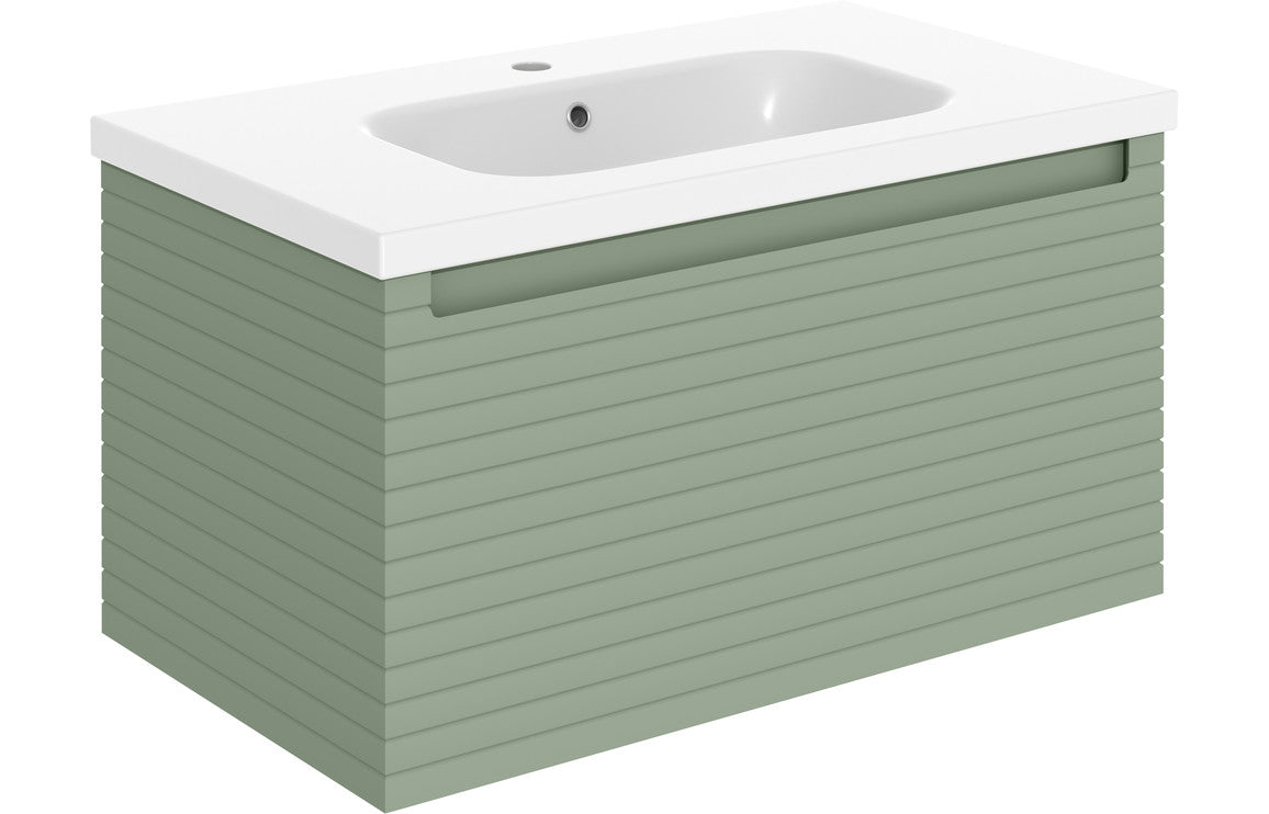 HRD 815mm Wall Hung 1 Drawer Basin Unit & 1TH Basin