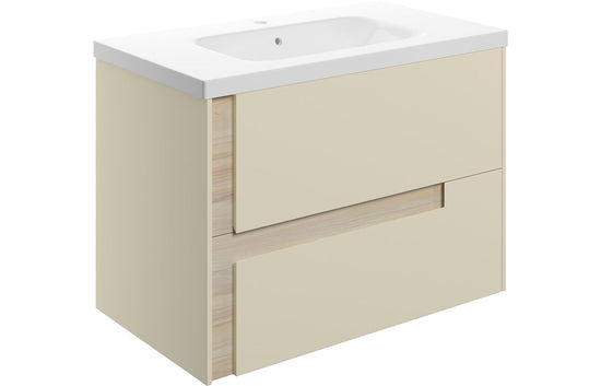 HRD 815mm Wall Hung 2 Drawer Basin Unit & 1TH Basin