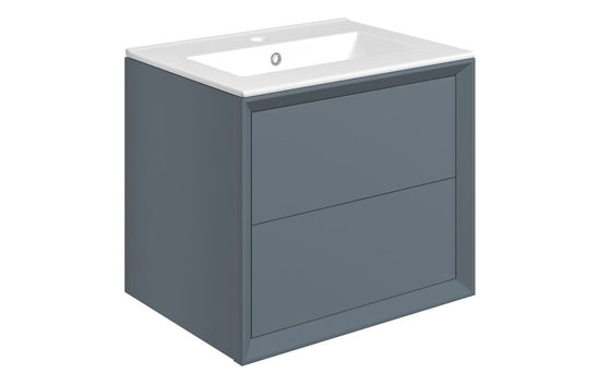 HRD 610mm Wall Hung 2 Drawer Basin Unit & 1TH Basin