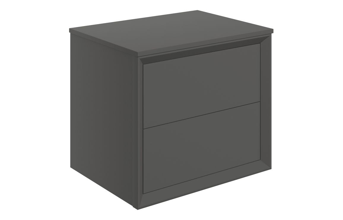 HRD 610mm Wall Hung 2 Drawer Basin Unit & Top
