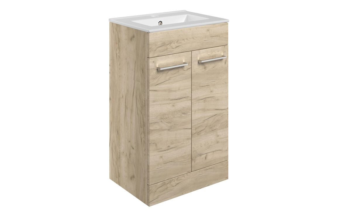 HRD 510mm Floor Standing 2 Door Basin Unit & 1TH Basin