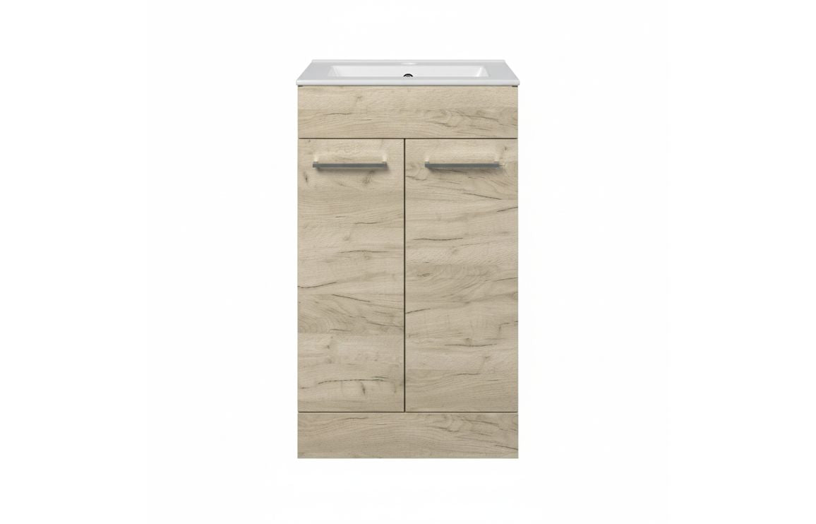 HRD 510mm Floor Standing 2 Door Basin Unit & 1TH Basin