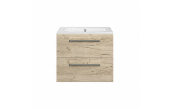 HRD 610mm Wall Hung 2 Drawer Basin Unit & 1TH Basin