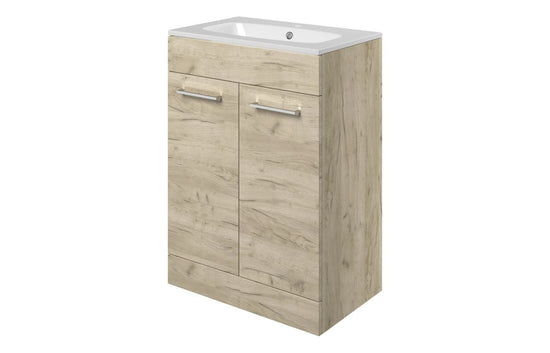 HRD 610mm Floor Standing 2 Door Basin Unit & 1TH Basin