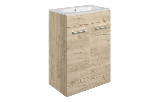 HRD 610mm Floor Standing 2 Door Basin Unit & 1TH Basin