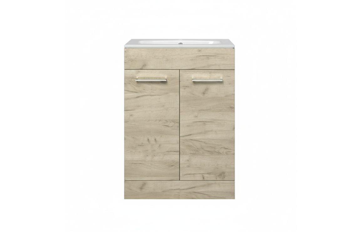 HRD 610mm Floor Standing 2 Door Basin Unit & 1TH Basin