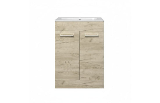 HRD 610mm Floor Standing 2 Door Basin Unit & 1TH Basin